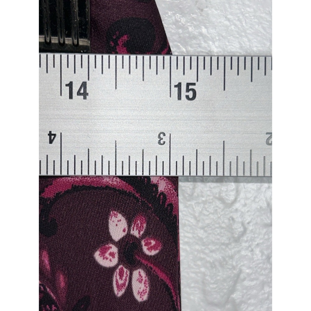 Chico's Plum Paisley Chiffon Floral Pleated Fashion Maxi‎ Skirt Chicos 00 XS - Picture 8 of 11